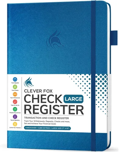 Vista 18 de Clever Fox Libro de registro de cheques – Registro de transacciones de lujo, libro de contabilidad contable, registro de cheques y libro de registro