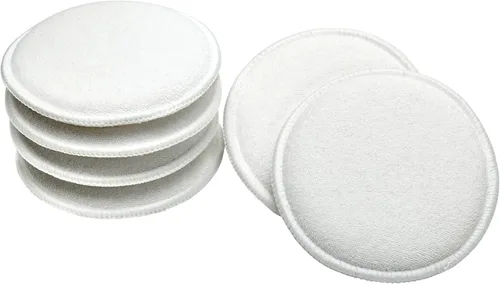 Viking Car Care 986017 - Almohadillas Aplicadoras de Cera de Felpa de Algodón, 5 Pulgadas de Diámetro, Blanco, Paquete de 6