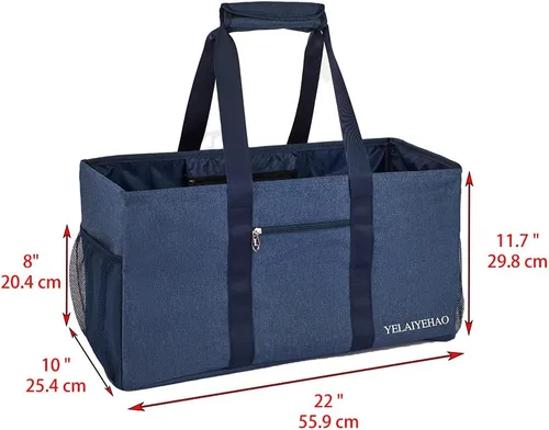 Vista 2 de YELAIYEHAO Bolsa tote grande para la playa, bolsa de almacenamiento plegable y colapsable para piscina, playa, compras, pícnics, lavandería