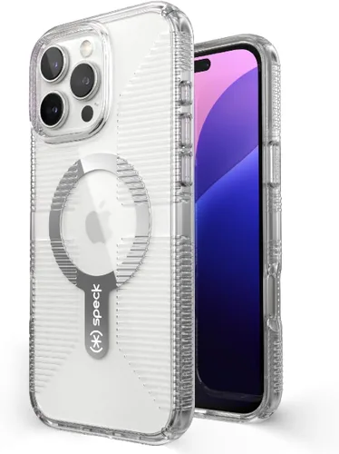 Vista 11 de Funda transparente Speck para iPhone 15 Pro - Delgada, diseñada para MagSafe, protección contra caídas con agarre - resistente a rayones