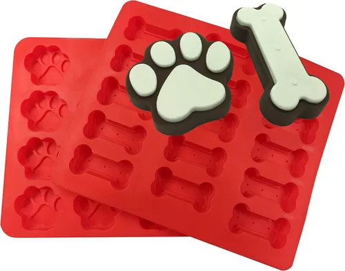 Paquete combinado de moldes para patas y huesos de perro XL - Para hornear patas y huesos - Silicona por MERRY BIRD