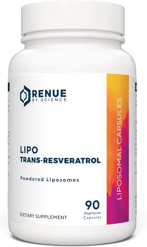 Renue By Science Resveratrol | Suplemento de resveratrol liposomal de alta resistencia | 90 cápsulas de resveratrol trans – 125 mg de reservatrol