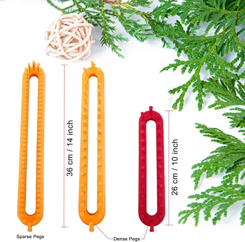 Vista 3 de Rectangle Knitting Looms Plastic Weaving Looms with a Crochet Hook and Needle (Color is Random), QLRFFLJOY 2 pcs Knitting Looms Set DIY Scarf Hats