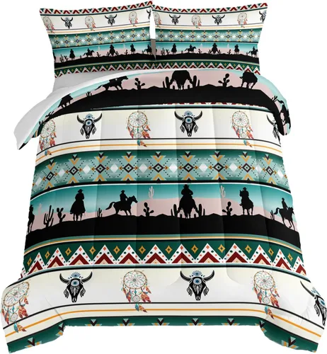 Vista 11 de HOSIMA - Juego de edredón individual de microfibra suave negro con 2 fundas de almohada, juego de ropa de cama individual a rayas con bandera