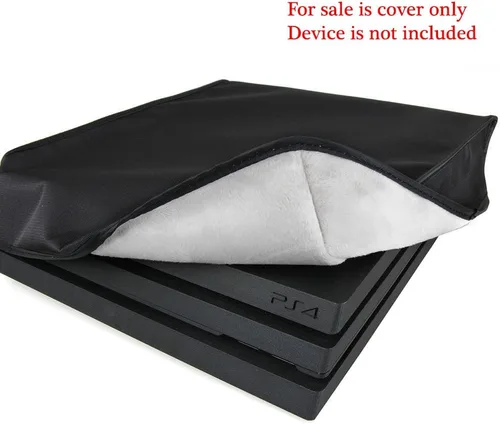 Vista 2 de Hermitshell Funda a prueba de polvo con forro de terciopelo suave, color negro, compatible con Sony Playstation 4 Pro