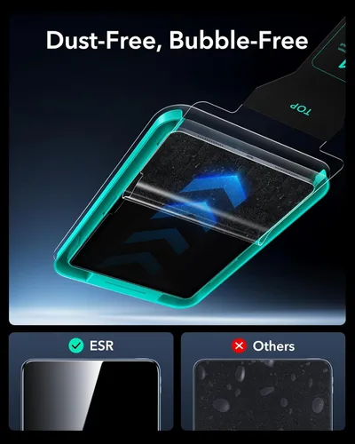 Vista 6 de ESR Paquete de 2 protectores de pantalla Armorite para iPad Mini A17 Pro, iPad Mini 7ª/6ª generación (2024/2021), película de vidrio templado