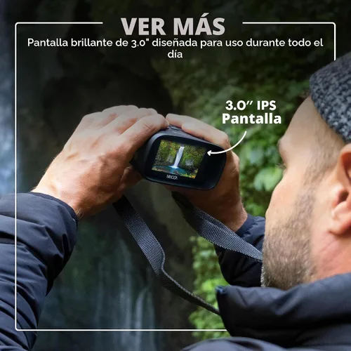 Vista 6 de Minolta MNDM10B 10x25 Monocular digital de visión nocturna con cámara 4K Ultra HD Negro