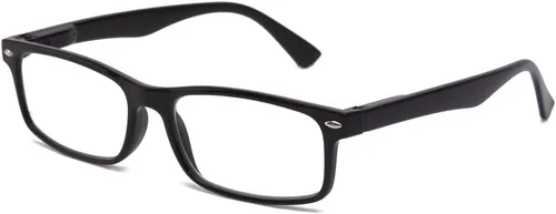 Vista 10 de Newbee Fashion Lentes transparentes Marco Rectángulo Marco Sin Prescripción Falso Gafas Paquete de 2 bambú negro y marrón