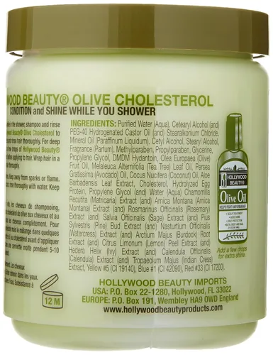 Vista 2 de Hollywood Beauty colesterol de oliva, 20 onzas