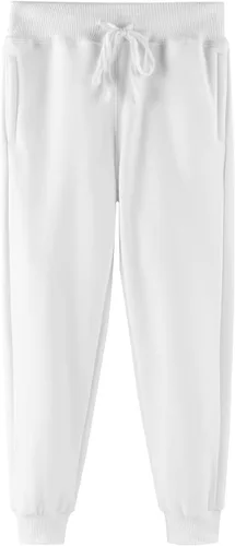 DILBYKE Pantalones deportivos para niños, pantalones deportivos de forro polar con bolsillos, pantalones gruesos para niños