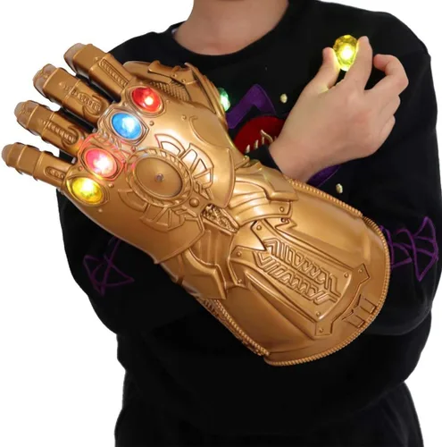 Vista 6 de Bulex LED Light Up Infinity Gauntlet The Thanos Gloves with Removable Magnet Infinity Stones