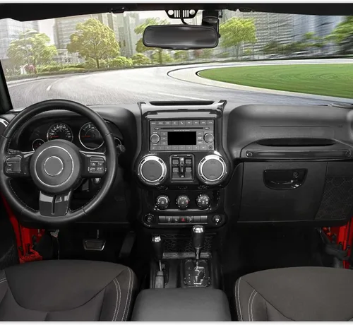 Vista 7 de RT-TCZ para Jeep JK Kit de Ajuste Interior Negro, Funda de Panel de Consola Central para Tablero para Jeep Wrangler JK JKU 2011-2017 Accesorios