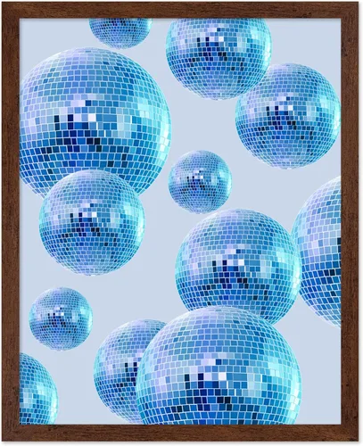 Vista 40 de Poster Master Disco Ball Head Poster - Retro Cocktail Print - Alcohol Art - Martini Glass Design - Preppy Design - Disco Print - Bar Cart Decor