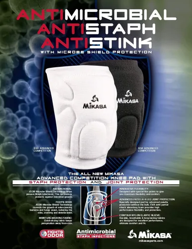 Vista 2 de Rodilleras juveniles para voleibol Mikasa.