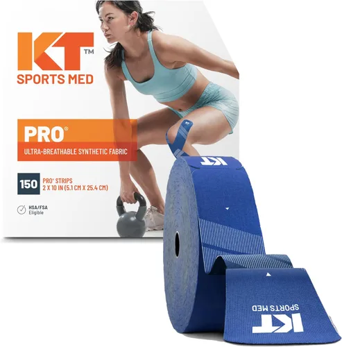 Vista 12 de KT Tape, PRO Synthetic Elastic Kinesiology Athletic Tape, 150 Count, 10” Precut Strips