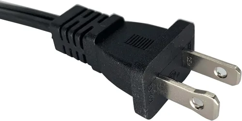 Vista 3 de Cable de extensión corto de 3 pies, cable de alimentación CA macho y hembra de EE. UU. SPT2 18 AWG 10 A 125 V, cables de extensión interiores de 2