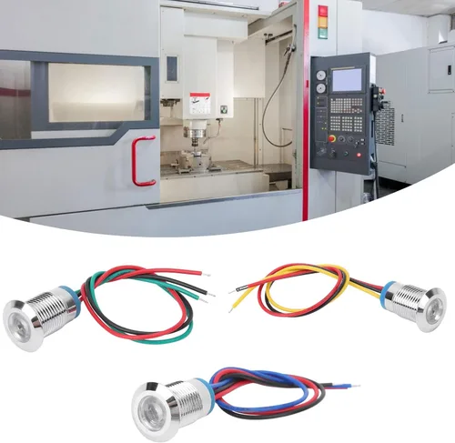 Vista 7 de Marhynchus 4 juegos de luces indicadoras LED precableadas LED redondas, impermeables, luz de 2 colores, electrodo de ánodo común de 12-24 V 0.472 in