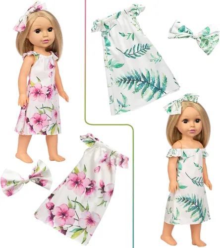 Vista 4 de ZITA ELEMENT 10 juegos de ropa de muñeca de 14.5 pulgadas y vestido de fiesta para muñecas de 14 a 14.5 pulgadas, trajes y accesorios de muñeca