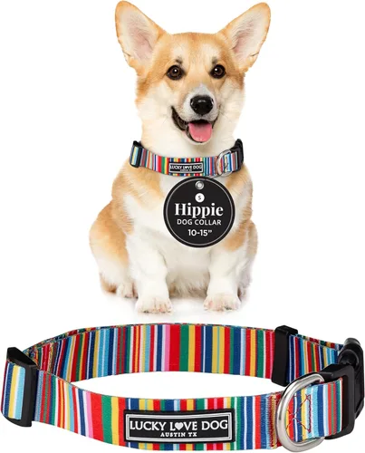 Vista 51 de Lucky Love Dog - Collar de perro ajustable con hebilla de fácil clic para pequeños a grandes, duradero y cómodo para perros machos y hembras, collar