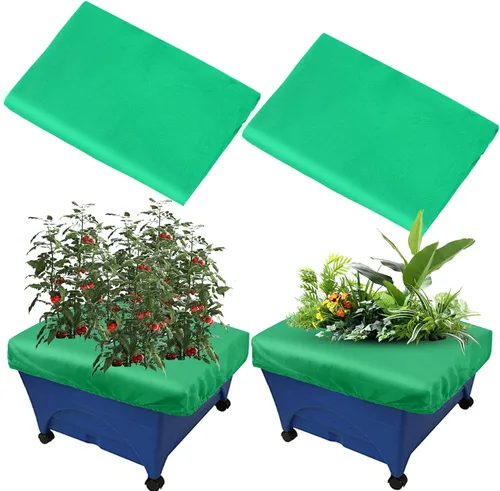 Vista 8 de Mofuiry Paquete de 2 fundas de repuesto para mantillo City Pickers, 20 x 24 pulgadas, color negro, con cubierta elástica elevada para jardineras