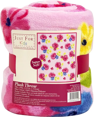 Vista 2 de Jay Franco Just For Kids Rose Throw Rosas