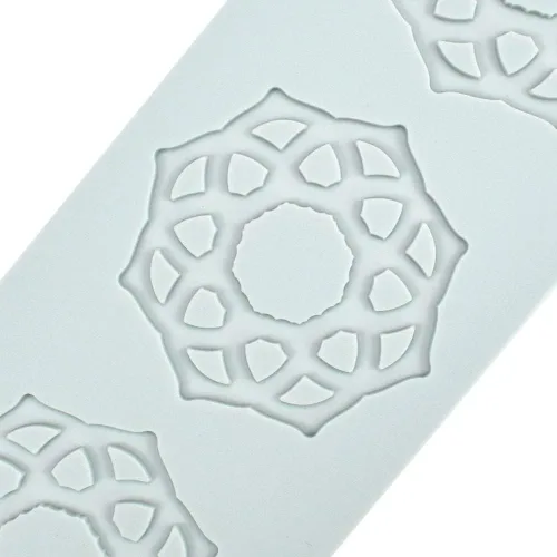 Vista 8 de Molde de silicona 3D de patrón múltiple geométrico para fondant, almohadilla de encaje para pasteles, molde de silicona para pasteles, fondant