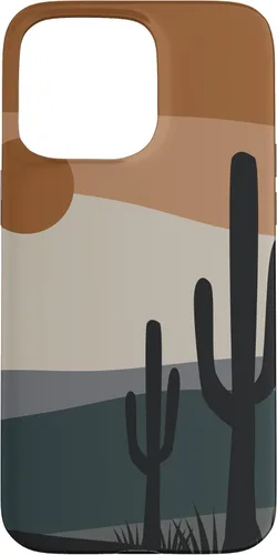 Vista 30 de Funda bohemia para iPhone 11 Pro Max con diseño de cactus del desierto terracota del suroeste