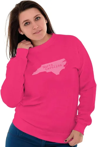 Vista 5 de North Carolina State Map Shape Souvenir NC Womens Mens Crew Sudadera