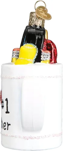 Vista 4 de Old World Adornos de navidad Adornos de vidrio soplado para árbol de Navidad para regalar a maestros