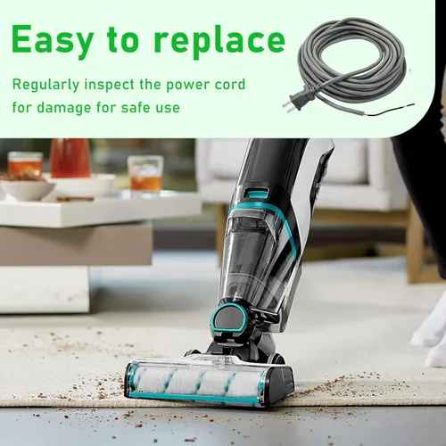 Vista 5 de Cable de alimentación para aspiradora de 36 pies, 17/2, 12 amperios, compatible con aspiradora Biessll, para todas las aspiradoras verticales, cable