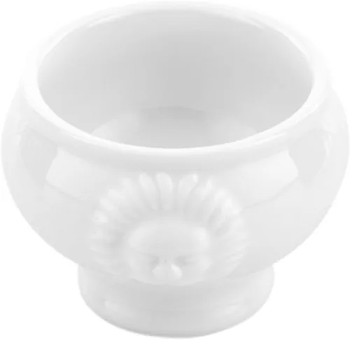 Vista 2 de Restaurantware -Cuencos de porcelana de 2 onzas, 10 cuencos pequeños de porcelana con diseño de cabeza de león - aptos para microondas, aptos