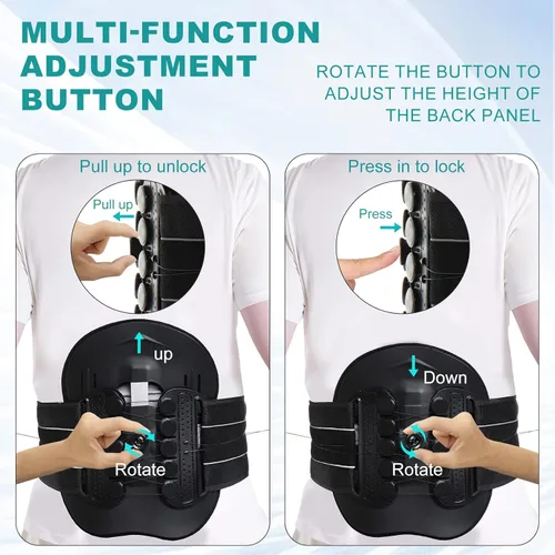 Vista 3 de LSO Soporte de descompresión de columna vertebral, soporte de espalda ARC completo para mujeres y hombres, cinturón de corsé lumbosacro 3D Plus
