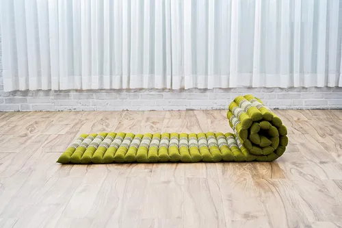 Vista 165 de Leewadee colchón tailandés enrollable para cama de invitados, tapete de yoga, para masaje tailandés, ecológico, orgánico y natural.