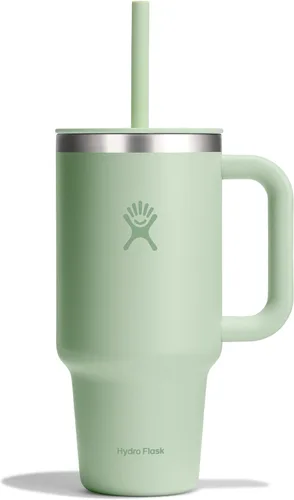 Vista 71 de Hydro Flask Vaso de Viaje de 40 Oz con Asa, Tapa y Pajita - Acero Inoxidable Aislado en 40 Oz Birch
