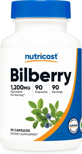 Nutricost Cápsulas de Arándano Azul Equivalente a 1200mg (90 Cápsulas Vegetarianas) - Sin Gluten y Sin OGM