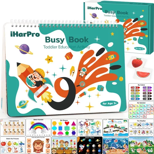 Libro de actividades para niños pequeños, juguetes Montessori para niños de 3, 4, 5, 6 años, juguetes educativos sensoriales para autismo