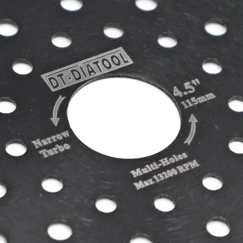 Vista 8 de DT-DIATOOL Hoja de diamante de 4-1/2 pulgadas para bloque de mármol de granito, disco de corte de diamante con cabezales de corte turbo y múltiples