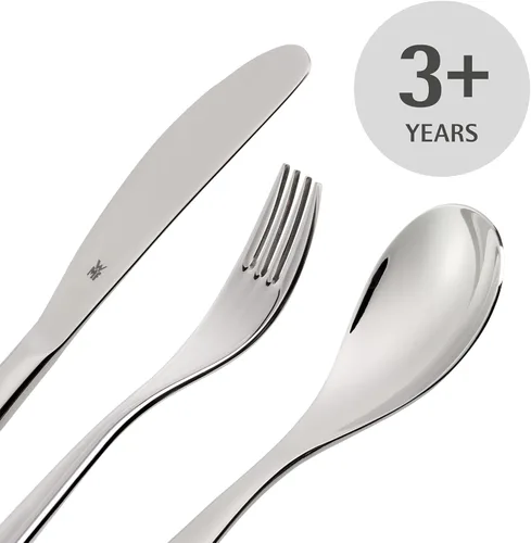 Vista 4 de WMF Maya the Bee Cromargan - Cubertería para niños (4 piezas, acero inoxidable 18/10, pulido, adecuado a partir de 3 años)