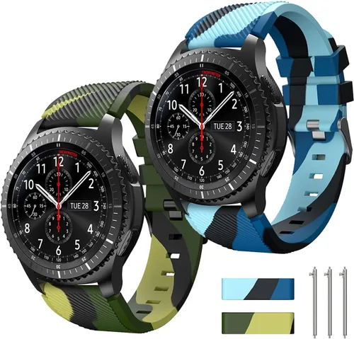Vista 20 de TOOLAIK Correa de reloj de 0.866 pulgadas compatible con Samsung Galaxy Watch 3 de 1.772 pulgadas/Galaxy Watch 1.811 pulgadas/Gear S3