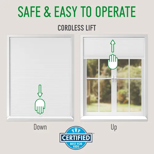 Vista 3 de Calyx Interiors Honeycomb Persiana celular sin cordón de 916 pulgadas