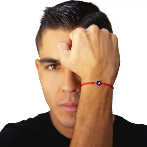 Pulsera Lucky Evil Eye, gargantilla y tobillera Talismán de protección de cuerda roja y negra Joyería minimalista Mal de Ojo para la buena suerte