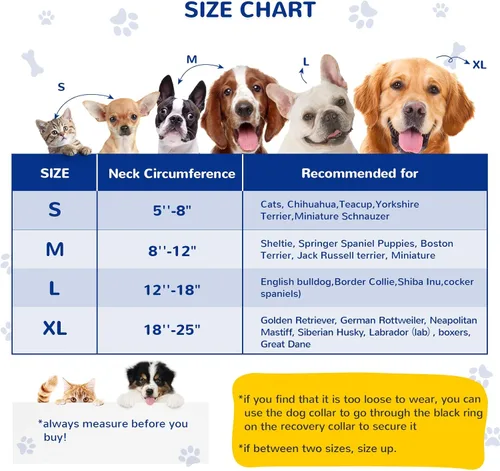 Vista 6 de Alternativa al cono para perro después de la cirugía, collar de recuperación inflable para perros y gatos, collares E ajustables para perros, cono