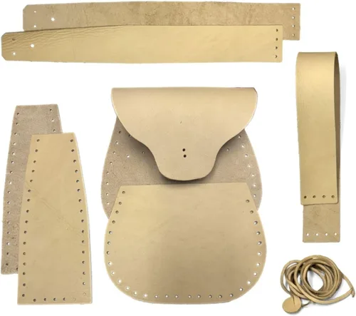 Vista 4 de Possible Bag Kit - Kit de bolsas de cuero en polvo negro - Shooters Possibles Bag Muzzleloader Accesorios Bolsa