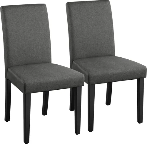 Vista 17 de Yaheetech Juego de 2 sillas de comedor de cuero sintético moderno con patas de caucho y asiento acolchado para cocina/sala de estar/restaurante