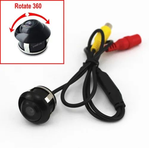 Vista 3 de Cámara de respaldo de visión trasera para automóvil MASO impermeable 360° giratoria CCD HD cámara de marcha atrás para automóvil Vista trasera