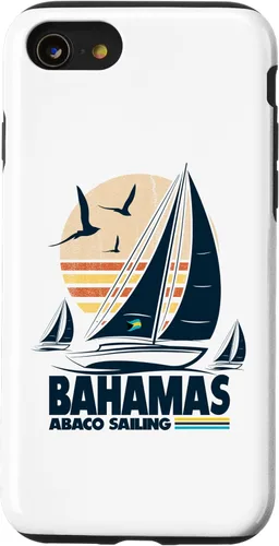 Vista 18 de Abaco Sloop Sailing Bahamas Regatta Sailboat Bahamian Flag Case for iPhone 16