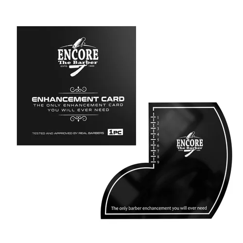 Vista 8 de Tarjeta de mejora (negro) para barberos líneas crujientes reparación de línea capilar Alineación de barba Herramienta de modelado
