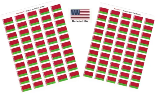 Vista 249 de 100 calcomanías de la bandera de Afganistán, dos hojas de 50, 1.5" x 1" hechas en Estados Unidos, calcomanías autoadhesivas para álbum de recortes