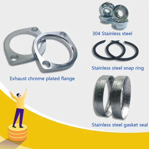 Vista 4 de Kit de juntas y brida cromada con tuercas y arandelas compatible con Harley-Davidson Big Twin Sportster 883 1200 XL883 XL1200 48 72 1984-2022