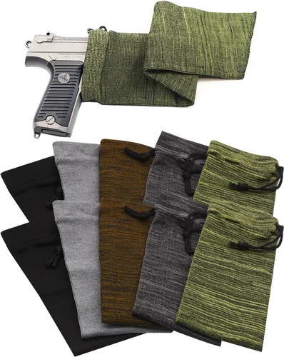 Vista 9 de RUBY.Q Calcetines para pistola, calcetines tejidos tratados con silicona de 16 pulgadas, calcetín transpirable para pistola